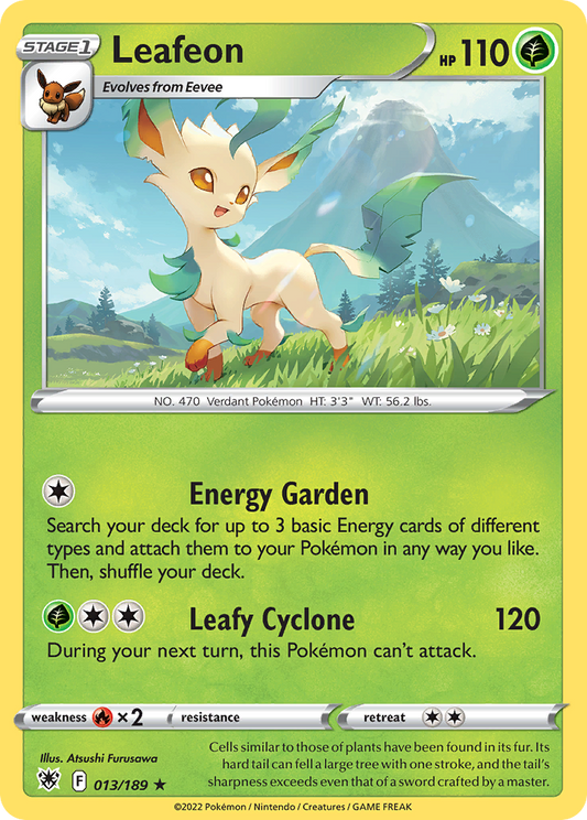 Leafeon 013/189 Rare Reverse Holo Astral Radiance NM/LP