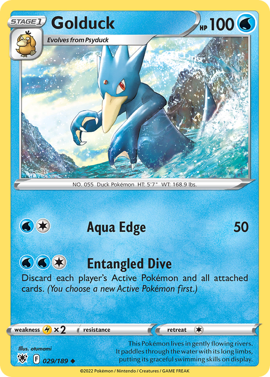 Golduck 029/189 Uncommon Reverse Holo Astral Radiance NM/LP