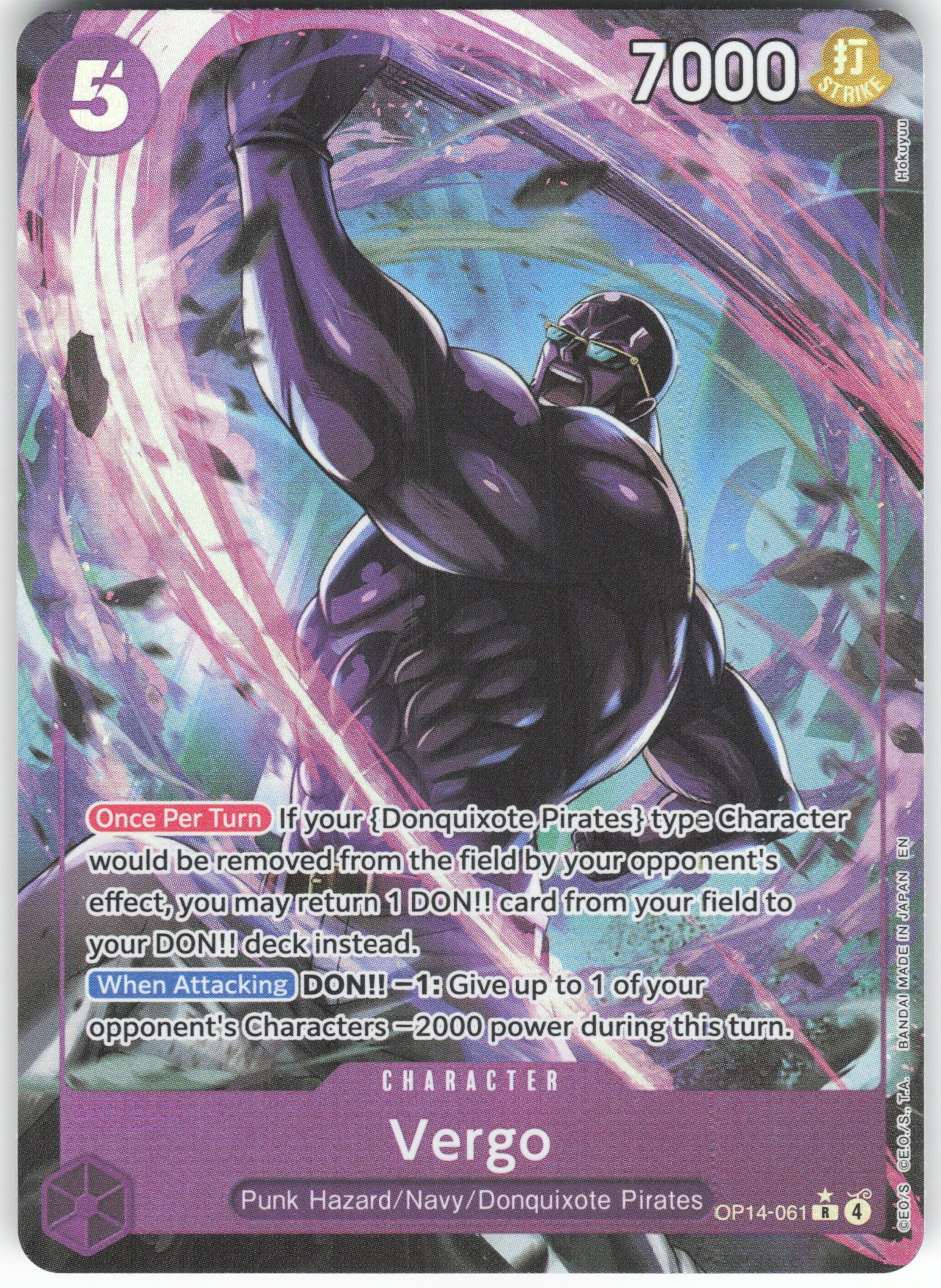 Vergo (Alternate Art) R The Azure Sea's Seven OP14-061 NM – Raptor