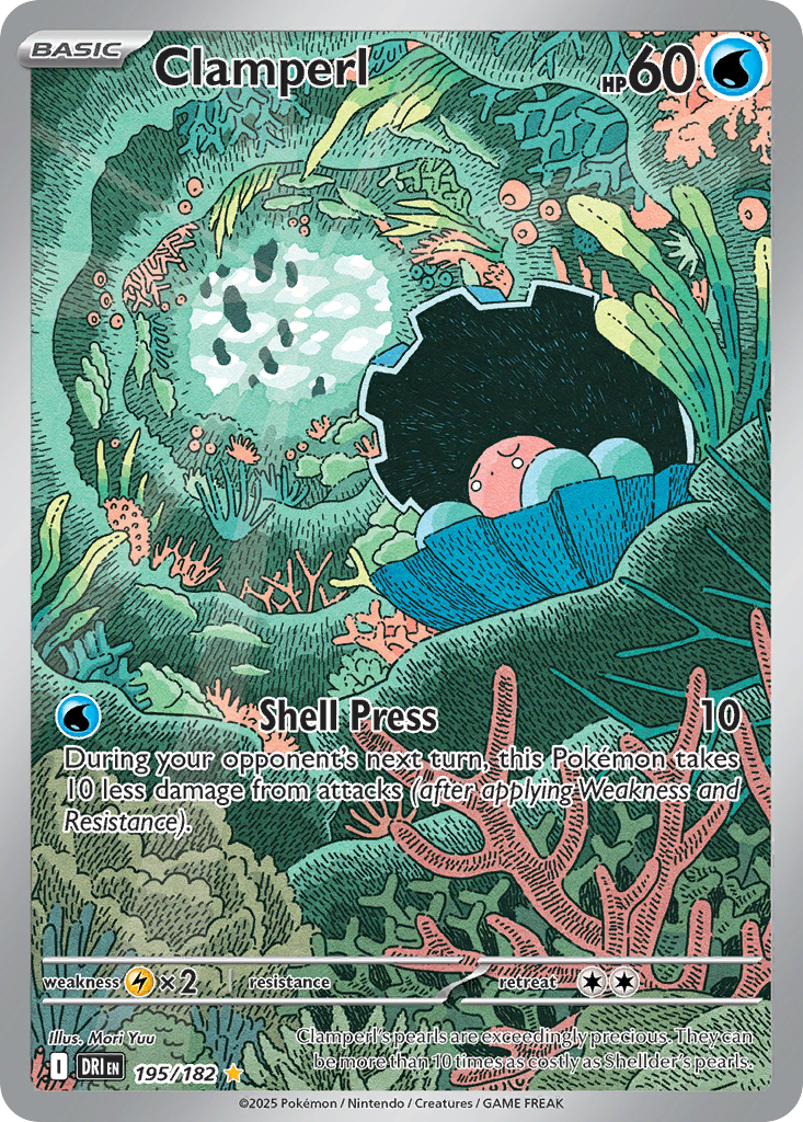 Clamperl 195/182 Illustration Rare Destined Rivals NM/M