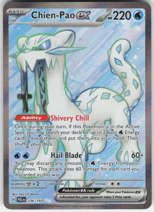 Chien-Pao ex Ultra Rare SV02: Paldea Evolved 236/193 NM