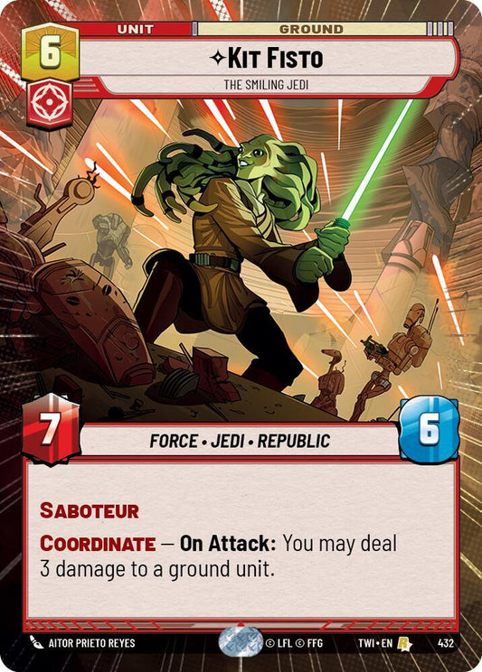 Kit Fisto - The Smiling Jedi (Hyperspace) 432 Rare Twilight of the Republic NM/M