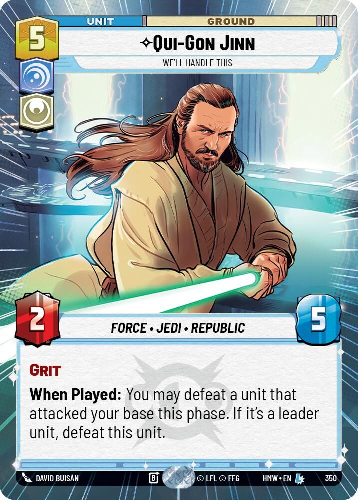 Qui-Gon Jinn - We'll Handle This (Hyperspace) 350 Legendary Homeworlds NM/M