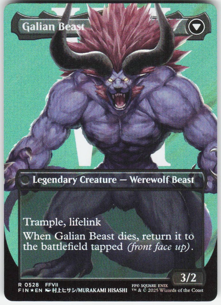 Vincent Valentine (Borderless) (Surge Foil) R FINAL FANTASY 528 NM (Back)