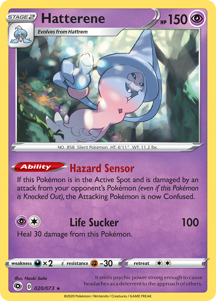 Hatterene 020/073 Rare Reverse Holo Champion's Path NM/LP