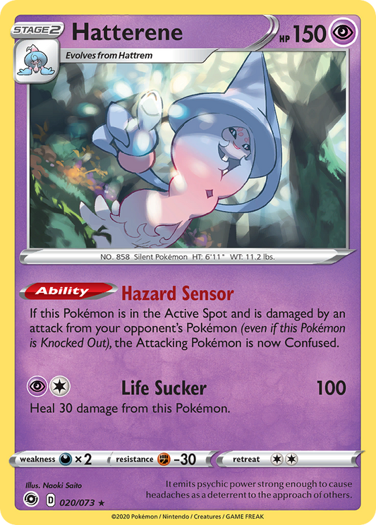 Hatterene 020/073 Rare Reverse Holo Champion's Path NM/LP