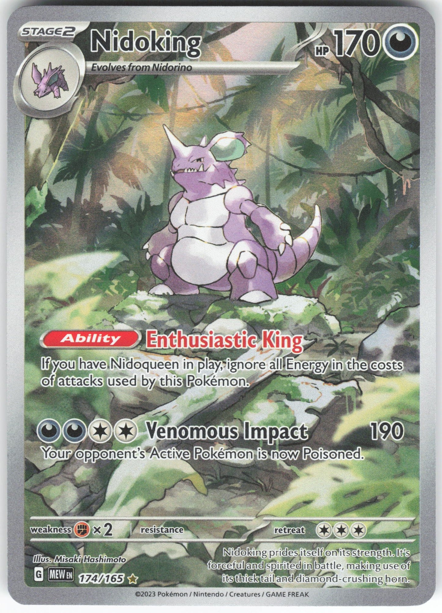 Nidoking - Illustration Rare SV: Scarlet & Violet 151 174/165 NM