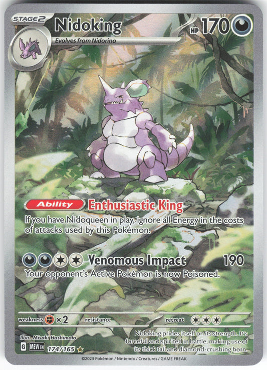 Nidoking - Illustration Rare SV: Scarlet & Violet 151 174/165 NM