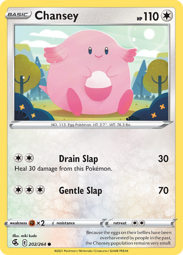 Chansey 202/264 Common Reverse Holo Fusion Strike NM/LP