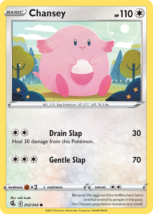 Chansey 202/264 Common Reverse Holo Fusion Strike NM/LP