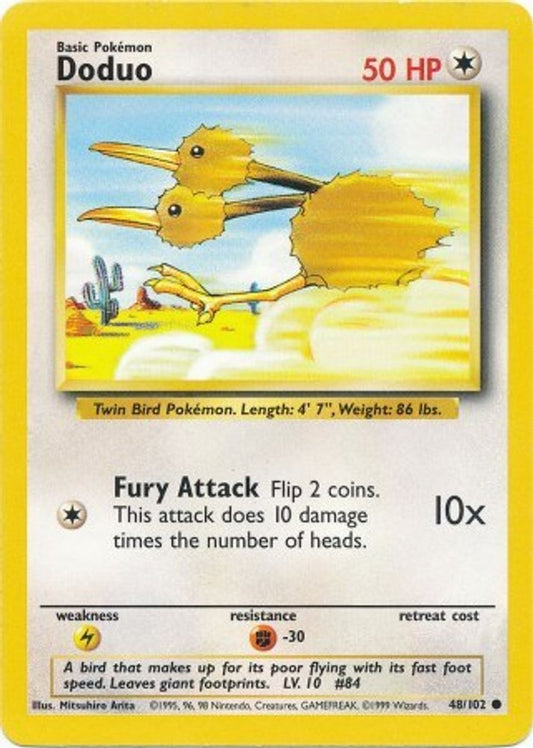 Doduo 48/102 Common Base Set Unlimited NM/M
