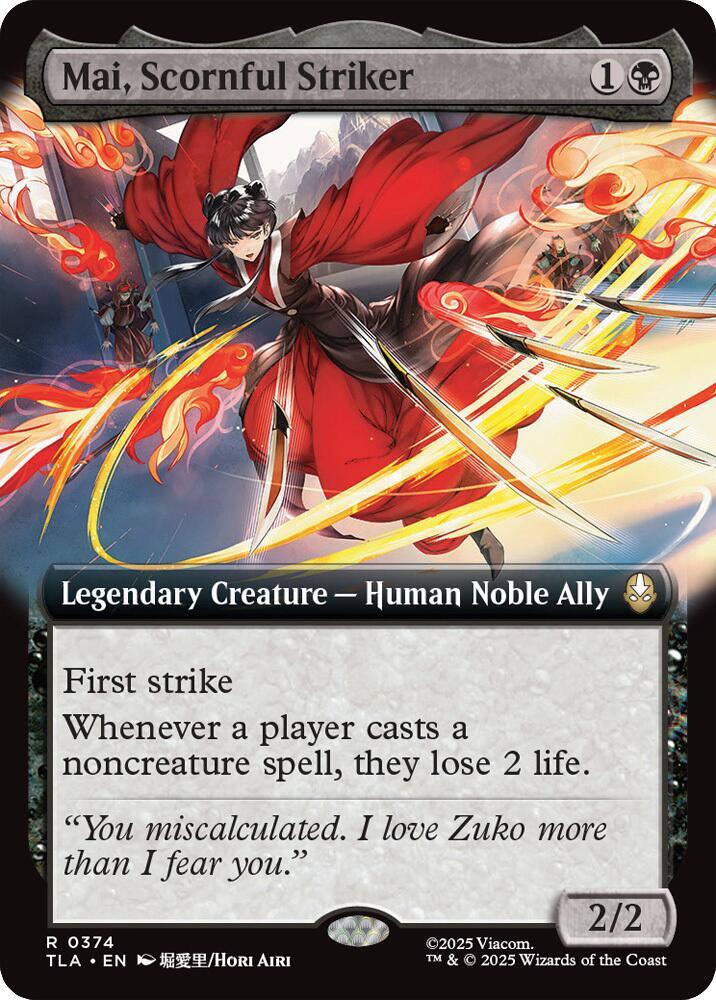 Mai, Scornful Striker (Extended Art) 374 Avatar: The Last Airbender Foil NM/M
