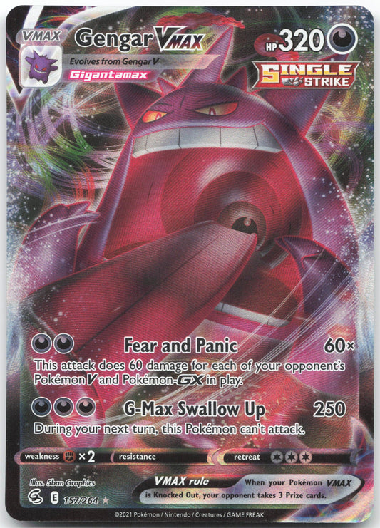 Gengar VMAX Ultra Rare SWSH08: Fusion Strike 157/264 NM