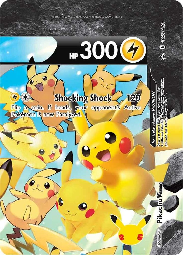 Pikachu V-Union SWSH140 Promo Sword & Shield Promo Holo NM/M