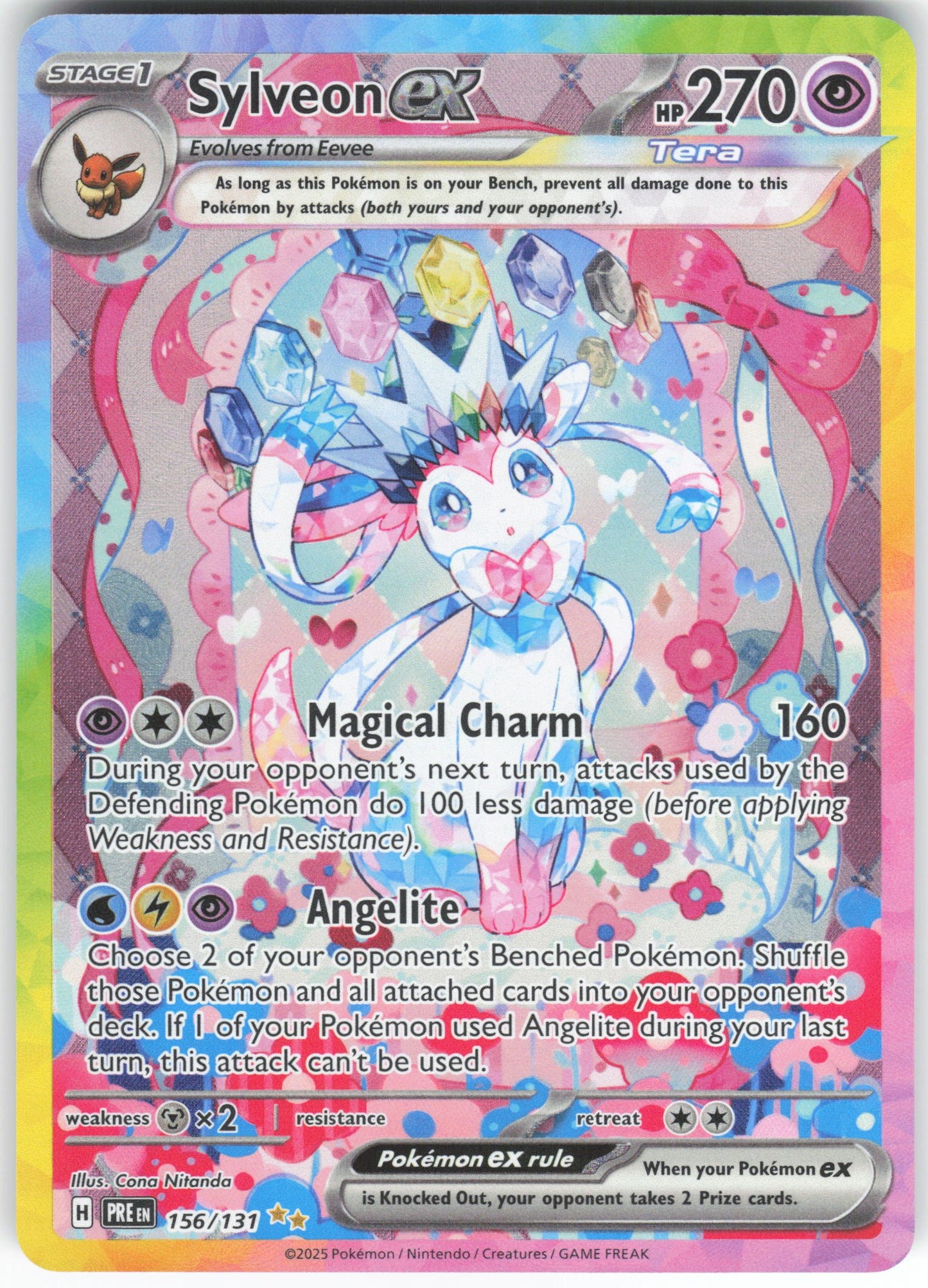 Sylveon ex - Special Illustration Rare SV: Prismatic Evolutions 156/131 NM