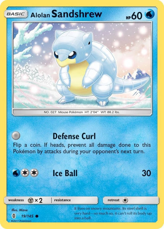 Alolan Sandshrew 19/145 Common Guardians Rising NM/M