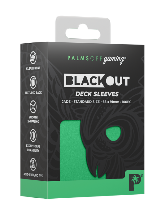 Palms Off Gaming | Blackout Deck Sleeves - Standard Size - Jade