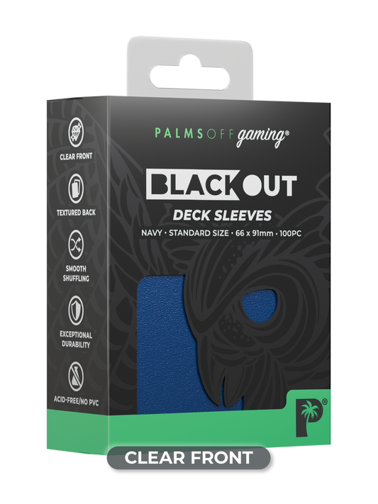 Palms Off Gaming | Blackout Deck Sleeves - Standard Size - Navy