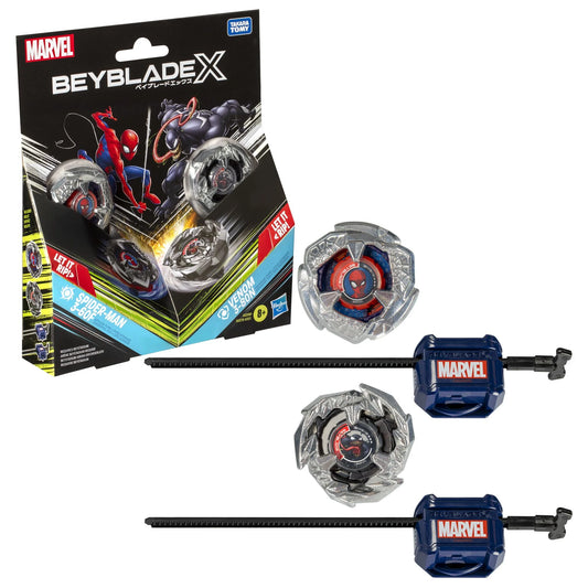 Beyblade X - Marvel - Spider-Man 3-60F vs Venom 3-80N (Top & Launcher) 2-Pack