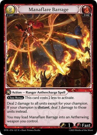 Manaflare Barrage 127 Rare Distorted Reflections NM