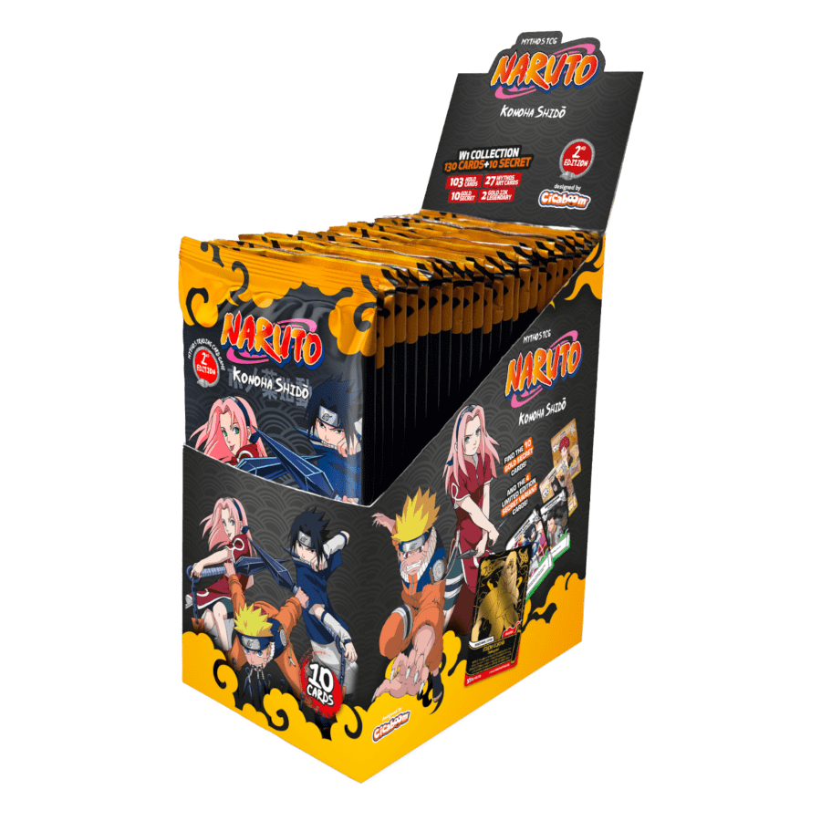 PREORDER: NARUTO Mythos TCG – Konoha Shido (2nd Edition) Booster Box