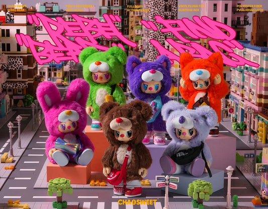 Rebel Bear Mystery Plush Collectible - Movable Bag Series