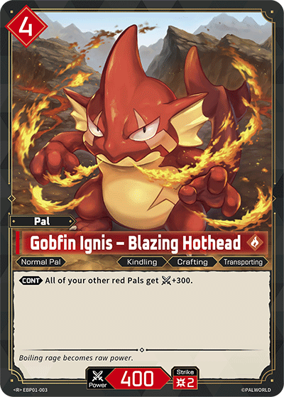[EBP01-003](R) Gobfin Ignis - Blazing Hothead {Foil} NM/M