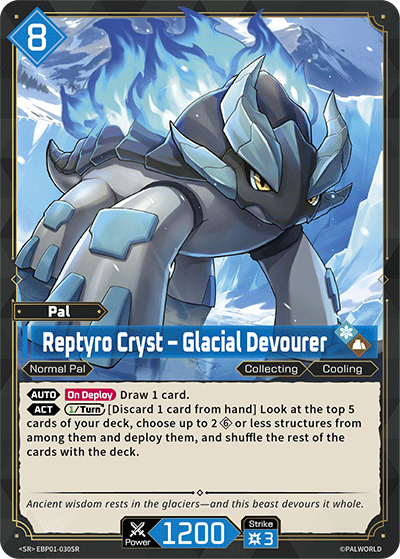 [EBP01-030](SR) Reptyro Cryst - Glacial Devourer {Foil} NM/M