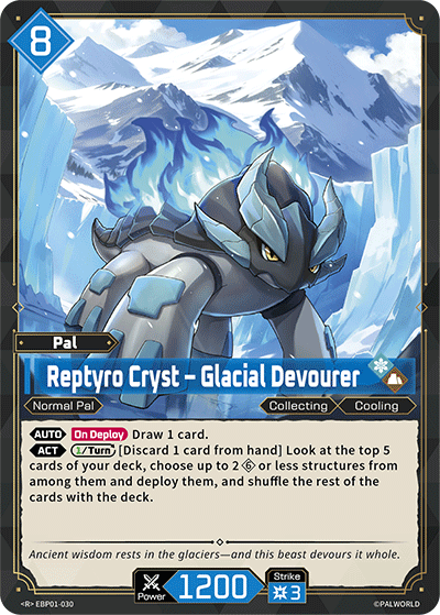 [EBP01-030](R) Reptyro Cryst - Glacial Devourer {Foil} NM/M