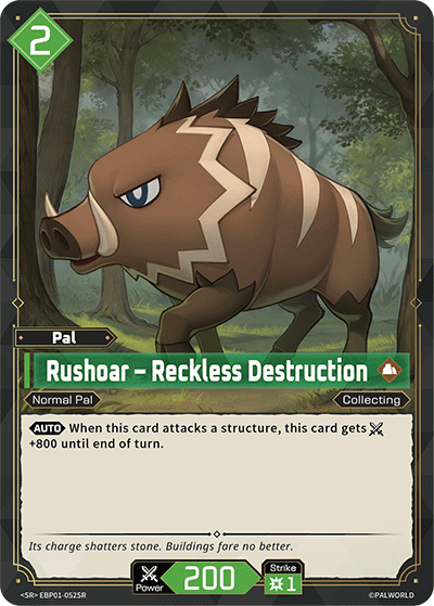 [EBP01-052](SR) Rushoar - Reckless Destruction {Foil} NM/M