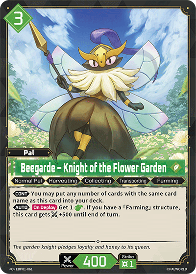 [EBP01-061](C) Beegarde - Knight of the Flower Garden NM/M
