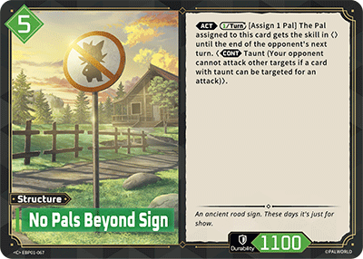[EBP01-067](C) No Pals Beyond Sign NM/M