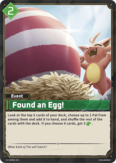 [EBP01-071](C) Found an Egg! NM/M