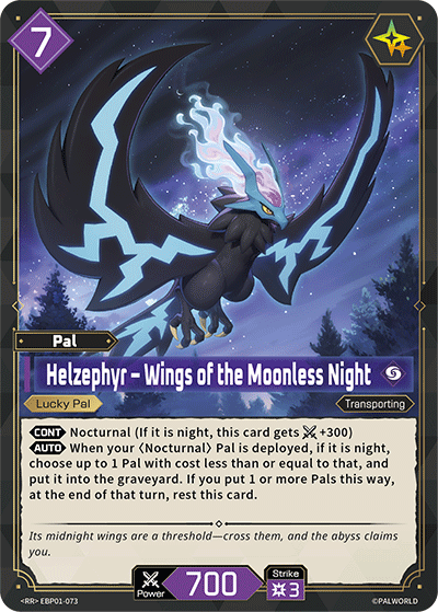 [EBP01-073](RR) Helzephyr - Wings of the Moonless Night {Foil} NM/M