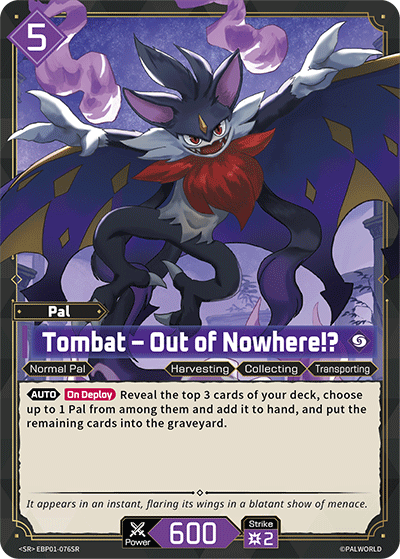 [EBP01-076](SR) Tombat - Out of Nowhere!? {Foil} NM/M