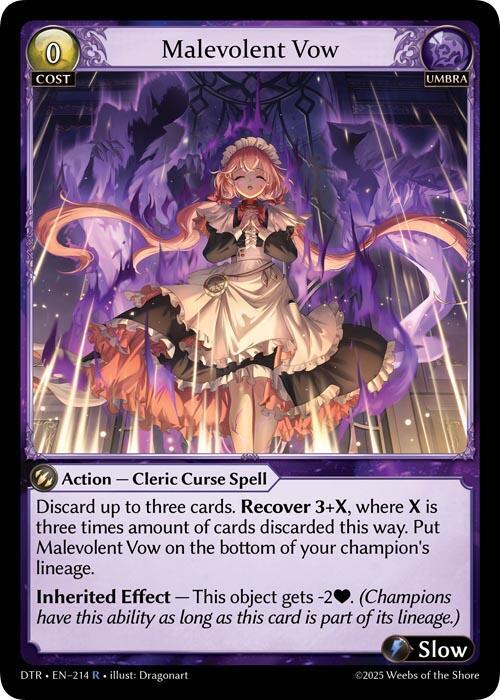 Malevolent Vow 214 Rare Distorted Reflections NM