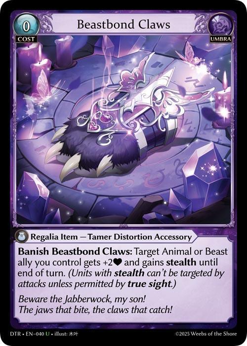 Beastbond Claws 040 Uncommon Distorted Reflections NM