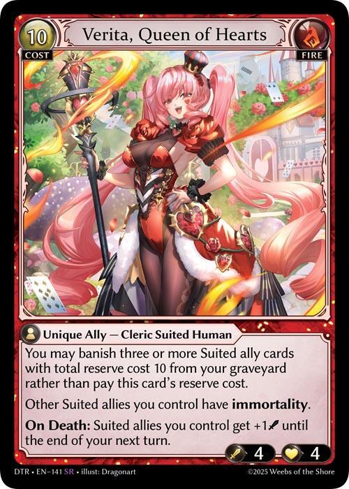 Verita, Queen of Hearts 141 Super Rare Distorted Reflections NM