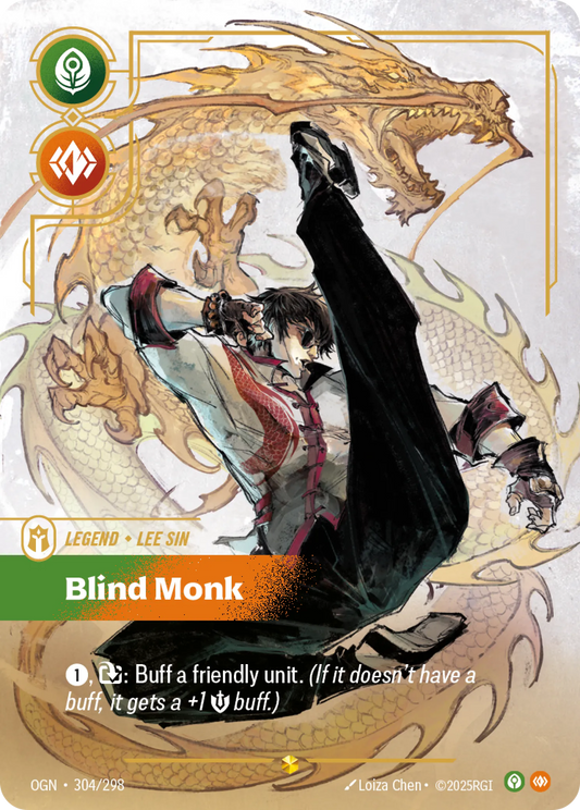 Lee Sin Blind Monk 304/298 Overnumbered Origins NM/M