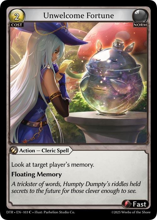 Unwelcome Fortune 103 Common Distorted Reflections NM