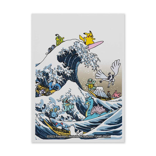 POKEMON CENTER Great Wave Pikachu & Friends Sleeves