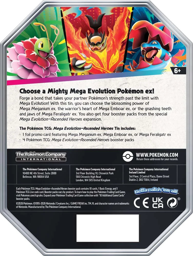 Pokemon: TCG - Ascended Heroes Tin - Assorted