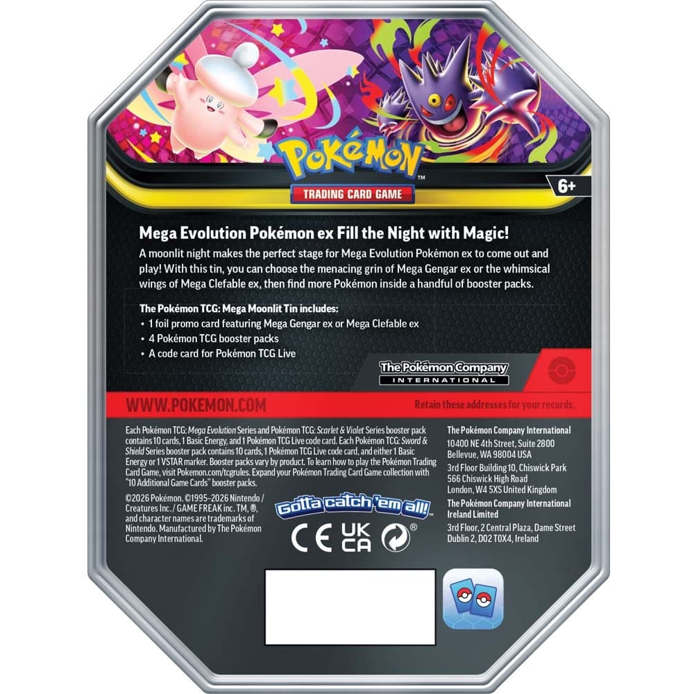 Pokemon TCG: Mega Moonlight Tin - Mega Clefable