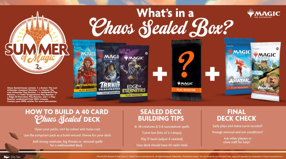 Raptor Games -  Summer of Magic Chaos Sealed - Tuesday 30th December 6:30pm