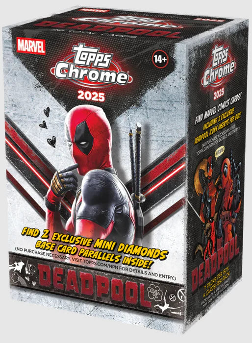 2025 Topps Chrome Marvel Deadpool Value Blaster Box