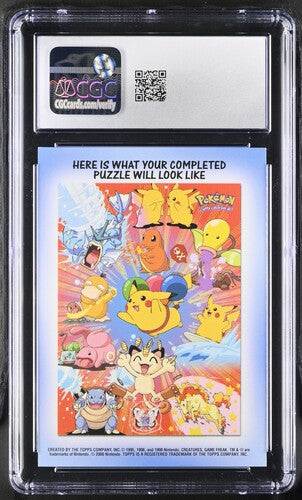 CGC 9 Rattata Pokémon Topps 2000 Series 2 9 of 10 Stick-On Card