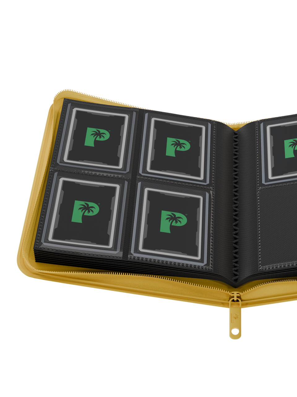 Palms Off Gaming | Collector's Series TOP LOADER Zip Binder - 4 Pocket - Yellow
