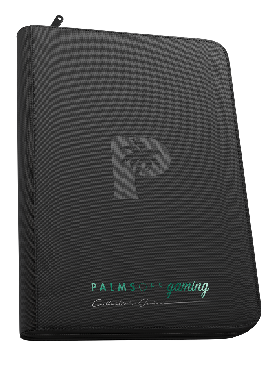 Palms Off Gaming | Collector's Series Top Loader Zip Binder - 9 Pocket - Black