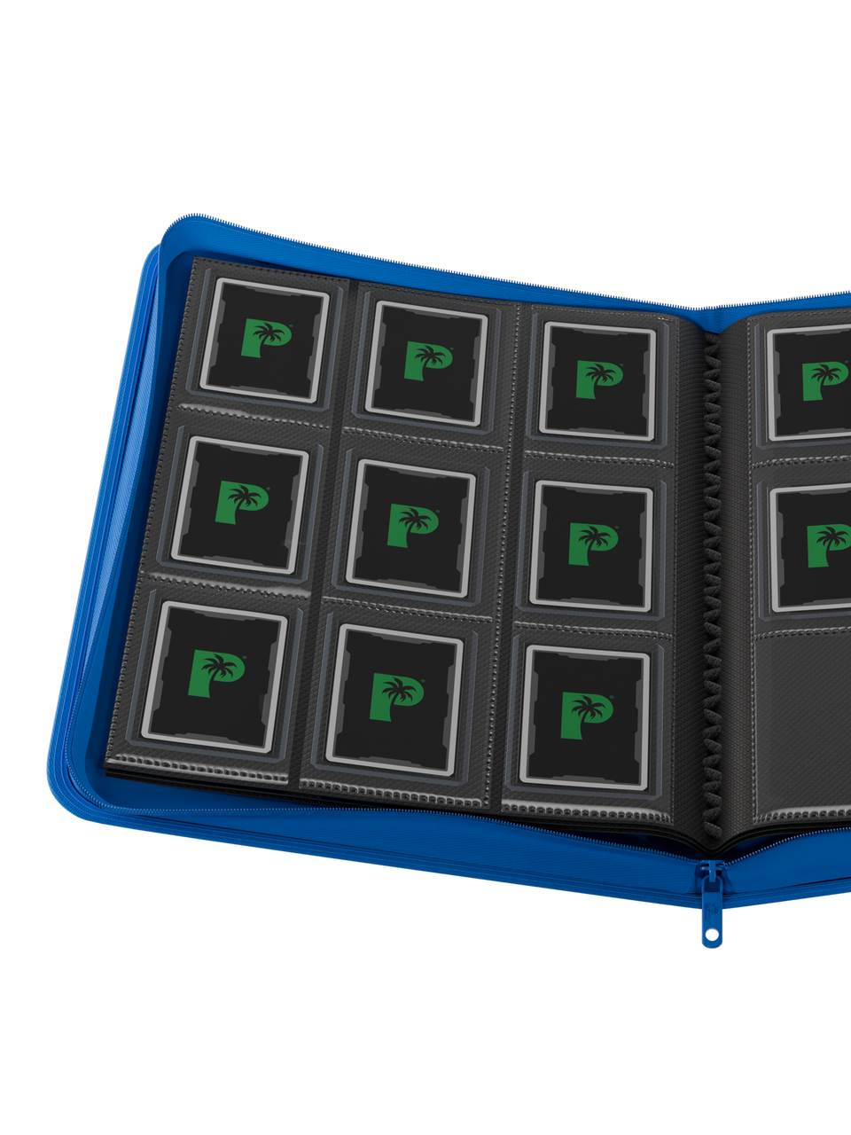 Palms Off Gaming | Collector's Series Top Loader Zip Binder - 9 Pocket - Blue