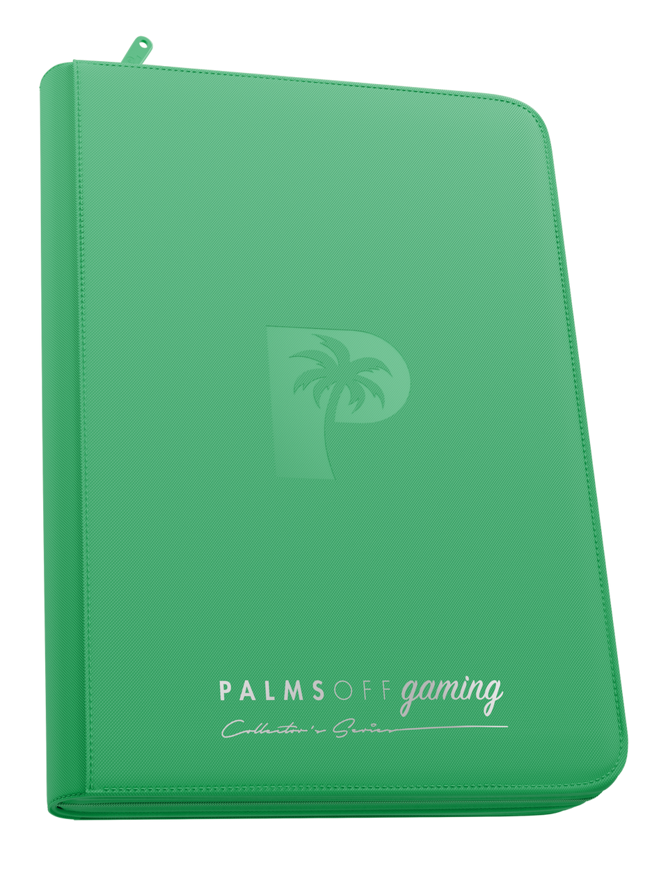 Palms Off Gaming | Collector's Series TOP LOADER Zip Binder - 9 Pocket - Green
